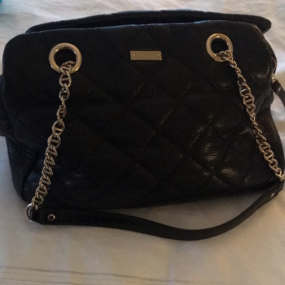 Black quilted Kate Spade purse